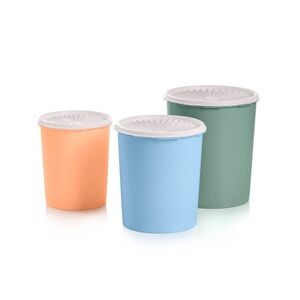 Tupperware Classic Decorator Canister Set of 3